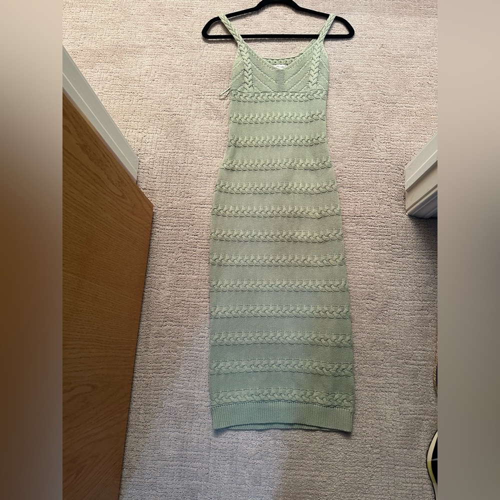 Seven wonders sage green knit dress
